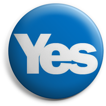 Blue Yes button badge